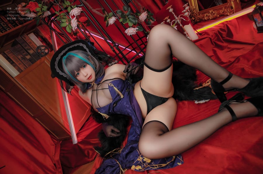 Nyako喵子 –NO.032 柴郡旗袍[48P/315MB]