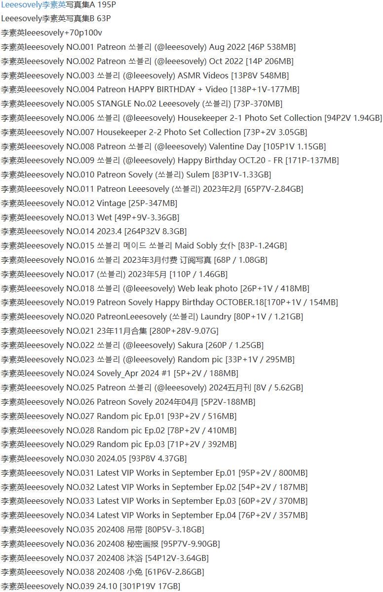 3i08w leeesovely(李素英) – 写真图片合集【持续更新中】