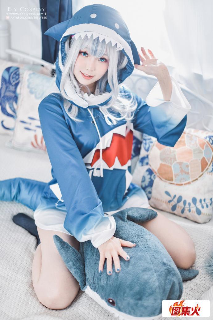 ejhqq 宝岛博主ElyEE子噶呜古拉小鲨鲨甜美灵动的样子惹人爱