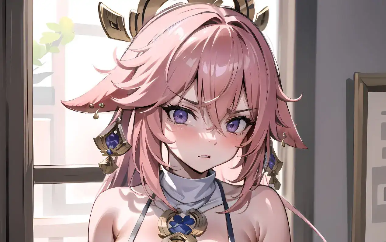 原神八重神子翻白眼流口水图片,八重神子去小爱心的样子