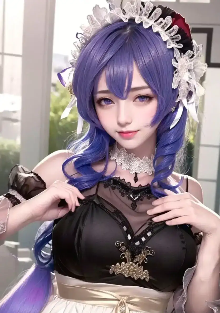 原神甘雨cos开襟图片,甘雨cosplay开襟图正片什么样子