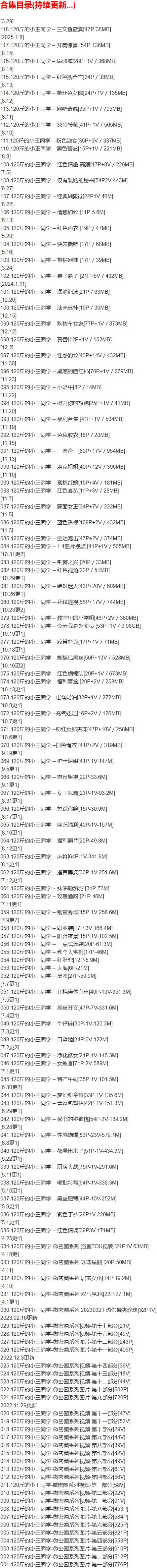 120斤的小王同学 – 微密圈写真合集【持续更新中】