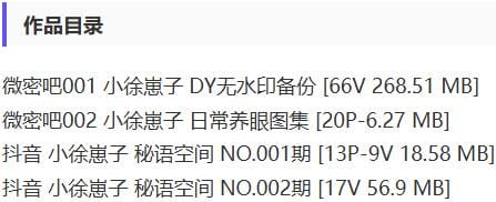 小徐崽子 – 秘语空间等写真&amp;视频合集【持续更新中】